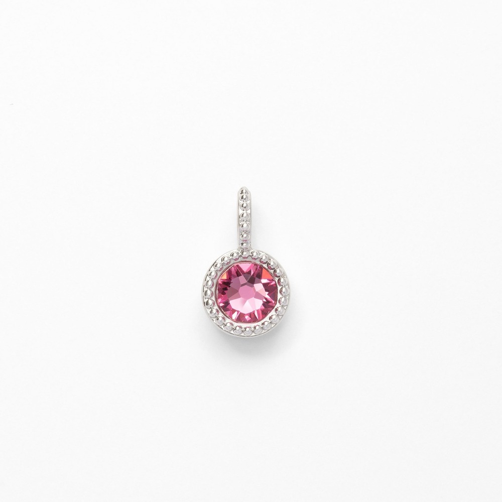 Touchstone Crystal October Birthstone Little Wonder Charm Pink Rose